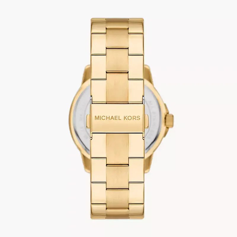 Michael Kors Bryn Quartz Gold Dial Gold Steel Strap Watch For Women - MK7317