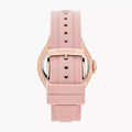 Michael Kors Lennox Three-Hand Analog White Dial Pink Silicone Strap Watch For Women - MK7334