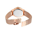 Michael Kors Lennox Three Hand Rose Gold Dial Rose Gold Mesh Strap Watch For Women - MK7336