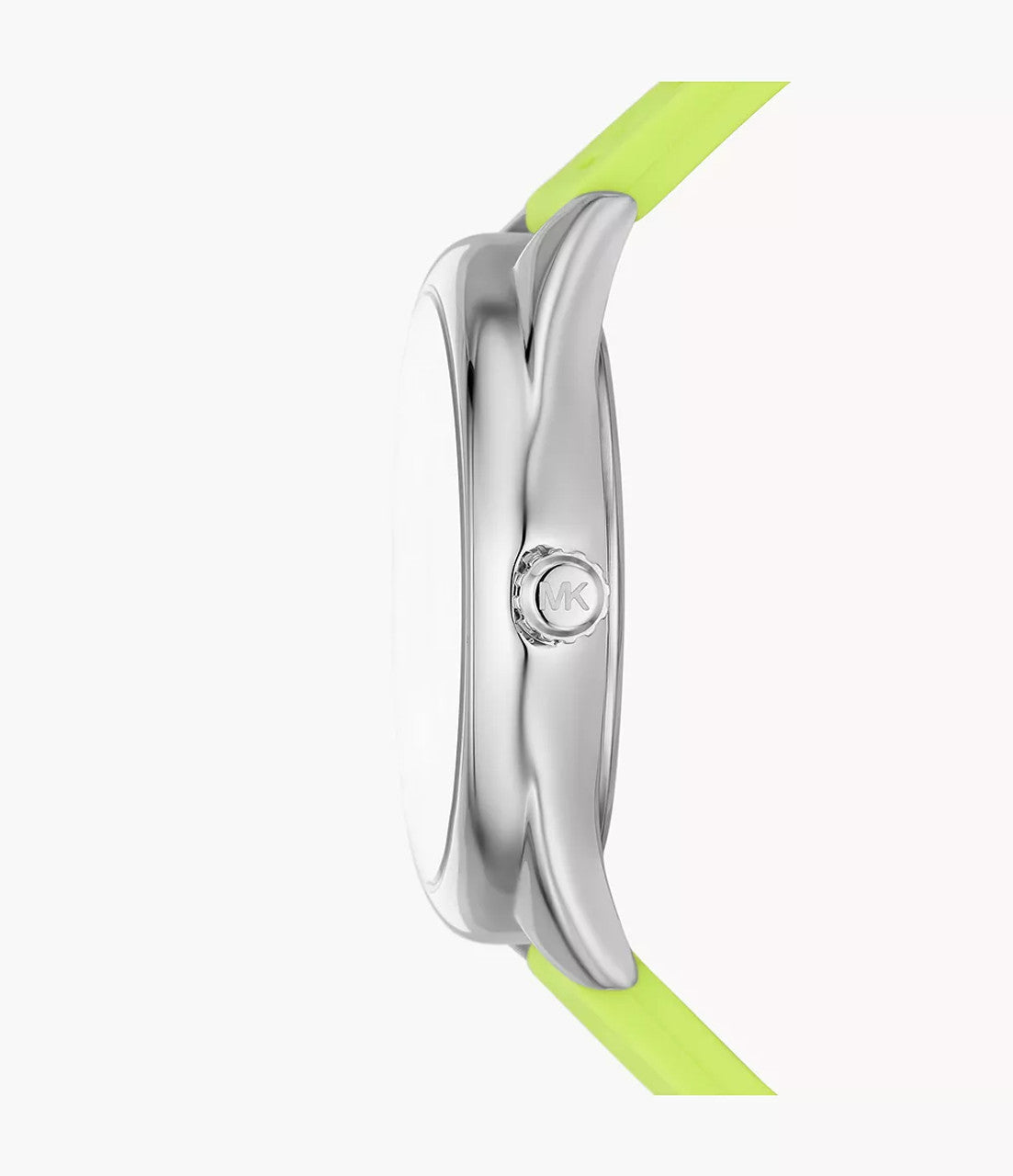 Michael Kors Janelle Three Hand Neon Green Dial Neon Green Rubber Strap Watch For Women - MK7351