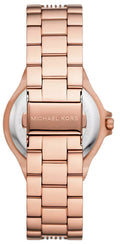 Michael Kors Lennox Three-Hand Silver Dial Rose Gold Steel Strap Watch For Women - MK7362