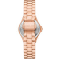 Michael Kors Lennox Analog Pink Dial Rose Gold Steel Strap Watch For Women - MK7396