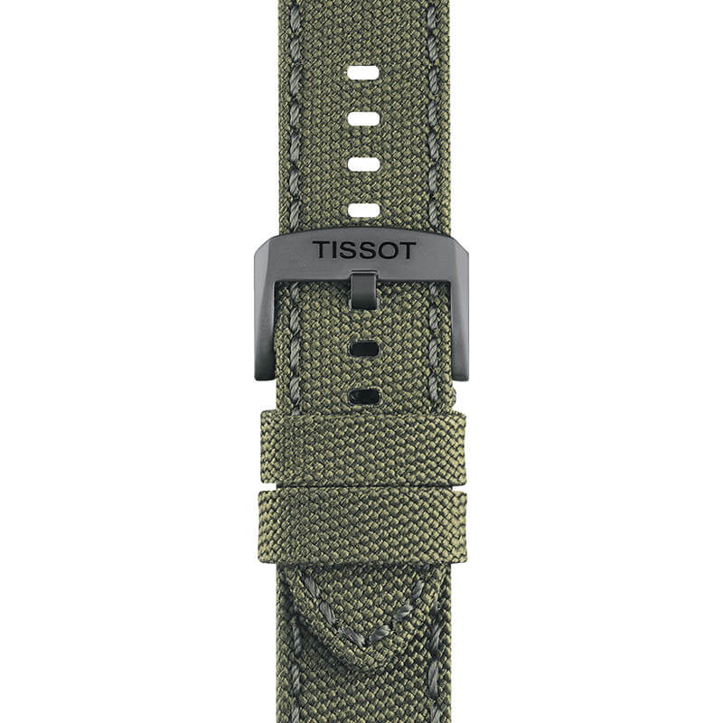 Tissot T Sport Chrono XL Beige Dial Green Nylon Strap Watch for Men - T116.617.37.267.00