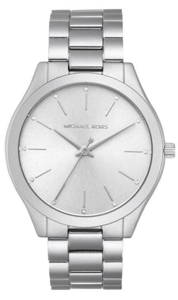 Michael Kors Slim Runway Silver Dial Silver Steel Strap Watch For Women - MK4502