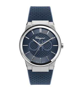 Salvatore Ferragamo Sapphire Blue Dial Blue Silicone Strap Watch for Men - SFHP00120