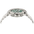 Versace Grace Chronograph Quartz Green Dial Silver Steel Strap Watch For Men - VEZ900121