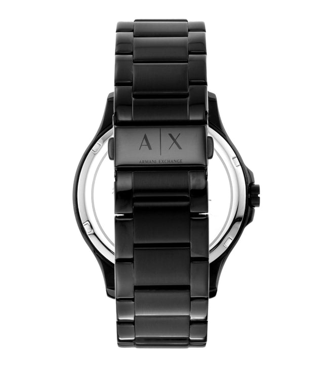 Armani Exchange Hampton Black Dial Black Steel Strap Watch For Men - AX7101