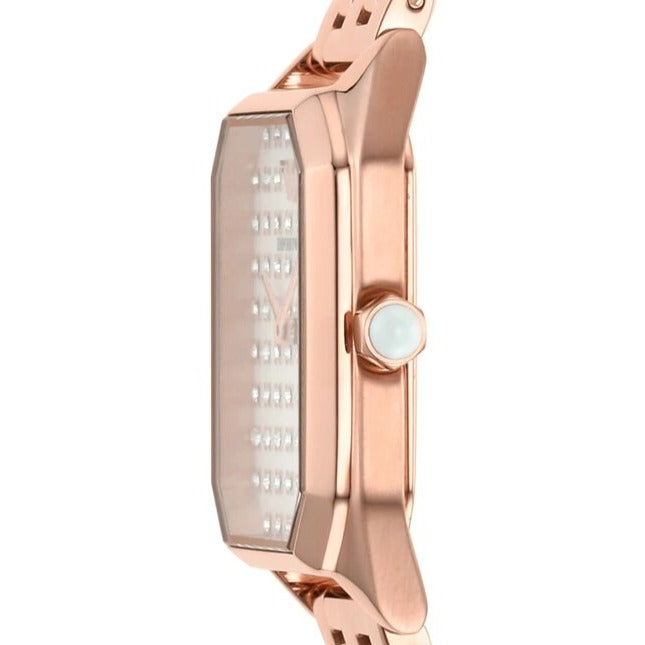 Emporio Armani Gioia Quartz Mother of Pearl Dial Rose Gold Steel Strap Watch For Women - AR11389