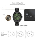 Emporio Armani Federico Chronograph Green Dial Black Steel Strap Watch For Men - AR11562