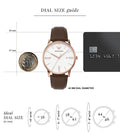 Emporio Armani Minimalist Quartz White Dial Brown Leather Strap Watch For Men - AR11572