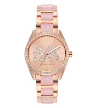 Michael Kors Janelle Analog Rose Gold Dial Two Tone Steel Strap Watch For Women - MK4731