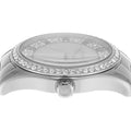 Michael Kors Lexington Lux Three Hand Mother of Pearl Silver Dial Silver Steel Strap Watch for Women - MK7445