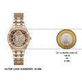 Guess Allara Quartz Rose Gold Dial Rose Gold Steel Strap Watch For Women - GW0604L3