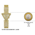 Guess Fame Crystals Gold Dial Gold Steel Strap Watch For Women - GW0644L2