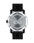 Movado Bold TR90 Black Dial Black Steel Strap Watch for Men - 3600099