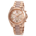 Michael Kors Whitney Chronograph Rose Gold Dial Rose Gold Steel Strap Watch For Women - MK6730