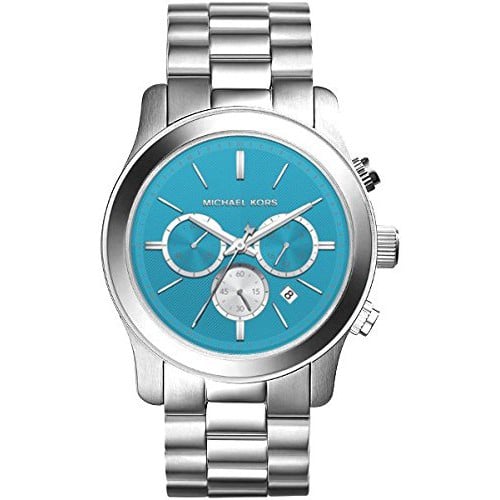 Michael Kors Runway Quartz Blue Dial Silver Steel Strap Watch For Women - MK5953