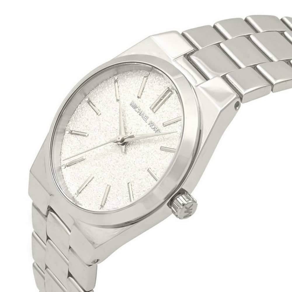 Michael Kors Channing Three Hand Silver Dial Silver Steel Strap Watch For Women - MK6626