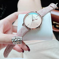 Michael Kors Jayne Three Hand Rose Gold Dial Pink Leather Strap Watch For Women - MK7130