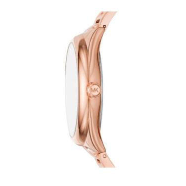 Michael Kors Janelle Quartz Crystals Rose Gold Dial Rose Gold Steel Strap Watch For Women - MK7312