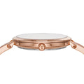 Michael Kors Jaryn Analog Gold Dial Pink Steel Strap Watch For Women - MK4343