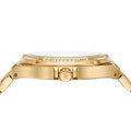 Michael Kors Lennox Three Hand Crystals Gold Dial Two Tone Steel Strap Watch For Women - MK7284