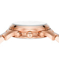 Michael Kors Runway Chronograph Rose Gold Dial Rose Gold Steel Strap Watch For Women - MK7324