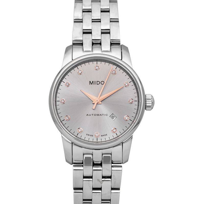 Mido Baroncelli III Automatic Silver Dial Silver Steel Strap Watch For Men - M8600.4.67.1