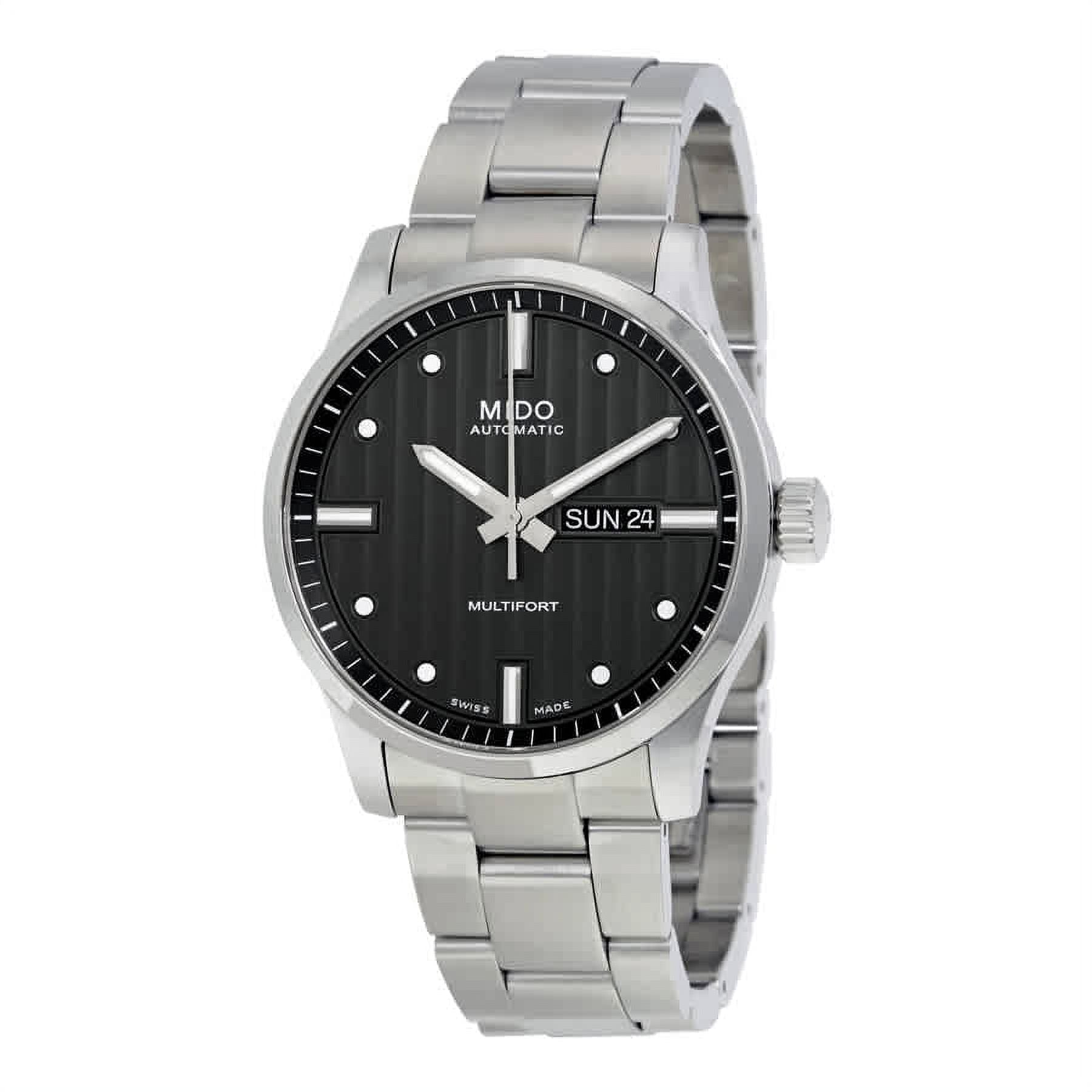 Mido Multifort Automatic Gray Dial Silver Steel Strap Watch For Men - M005.430.11.061.80