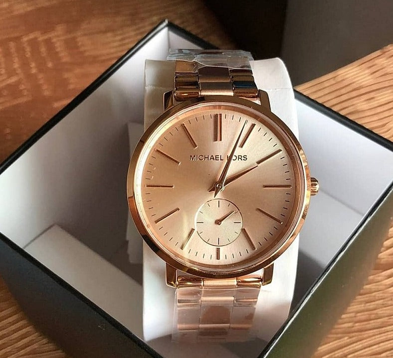 Michael Kors Jaryn Quartz Rose Gold Dial Rose Gold Steel Strap Watch For Women - MK3501