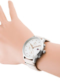 Tommy Hilfiger Blake Chronograph Silver Dial Pink Leather Strap Watch For Women - 1781906