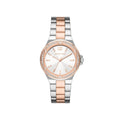 Michael Kors Lennox Three-Hand Gold Dial Two Tone Steel Strap Watch For Women  - MK6988