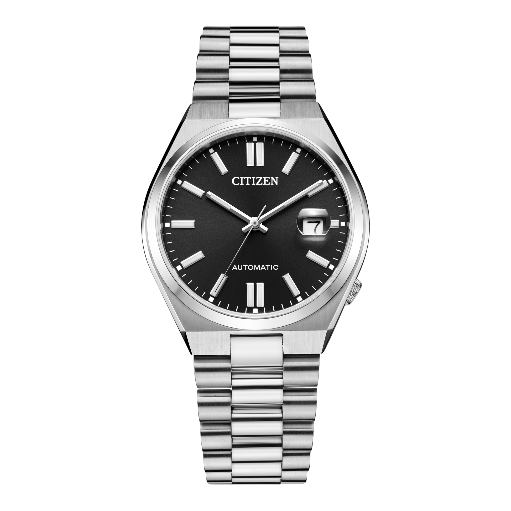 Citizen Tsuyosa Automatic Black Dial Silver Steel Strap Watch For Men - NJ0150-81E