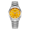 Citizen Tsuyosa Automatic Yellow Dial Silver Steel Strap Watch for Men - NJ0150-81Z