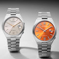 Citizen Tsuyosa Automatic Orange Dial Silver Steel Strap Watch For Men - NJ0151-88Z