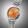 Citizen Tsuyosa Automatic Orange Dial Silver Steel Strap Watch For Men - NJ0151-88Z