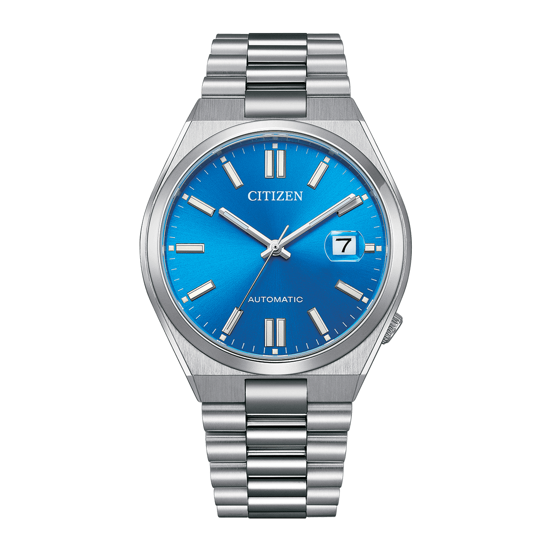 Citizen x Pantone Automatic Blue Dial Silver Steel Strap Watch For Men - NJ0158-89L