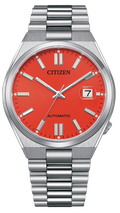 Citizen x Pantone Automatic Blazing Red Dial Silver Steel Strap Watch For Men - NJ0158-89W