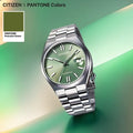 Citizen x Pantone Automatic Peaceful Green Dial Silver Steel Strap Watch For Men - NJ0158-89Z