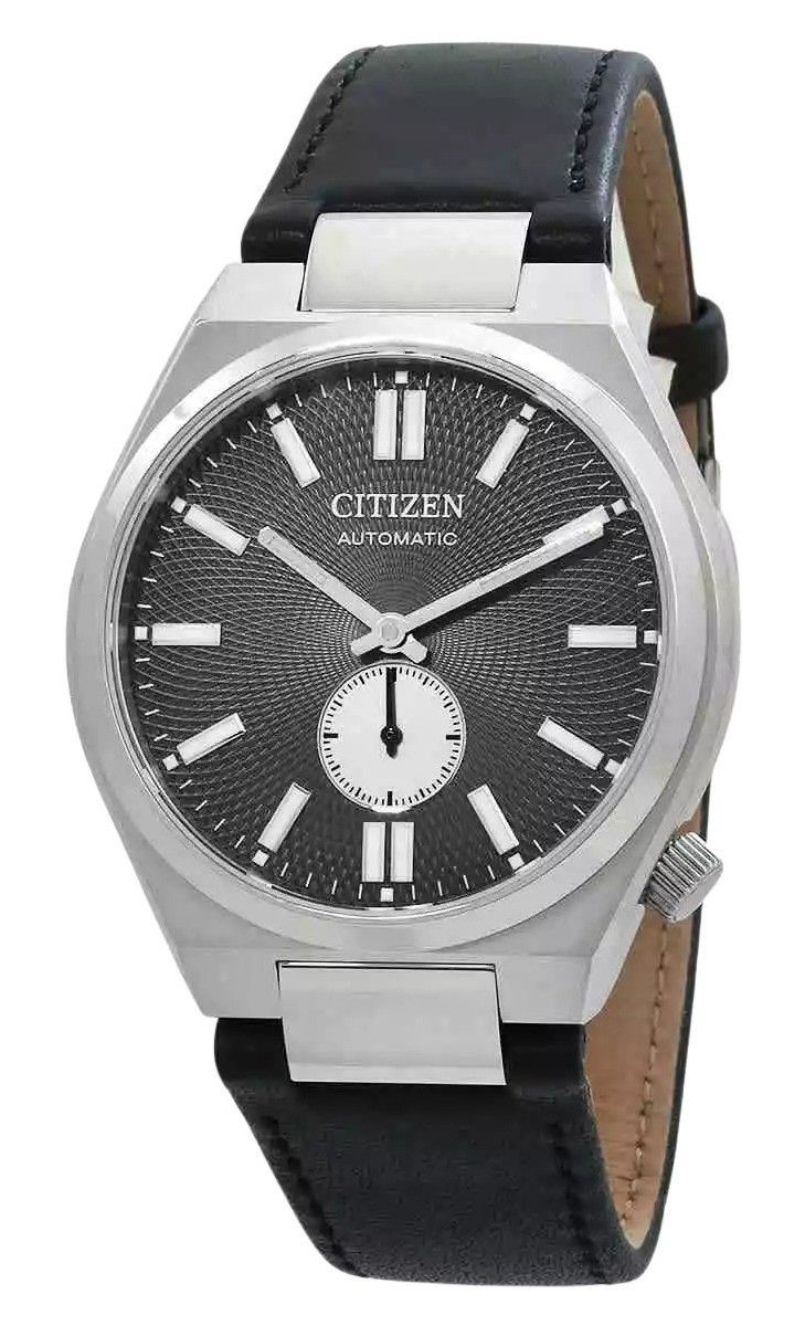 Citizen Tsuyosa Automatic Grey Dial Black Leather Strap Watch for Men - NK5010-01H