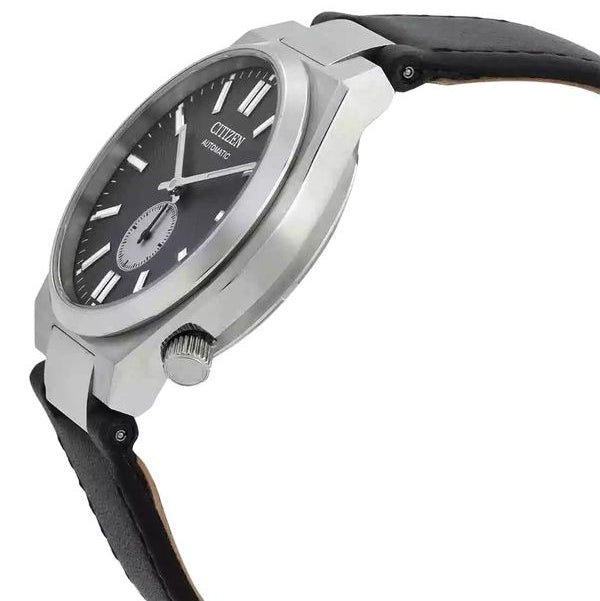 Citizen Tsuyosa Automatic Grey Dial Black Leather Strap Watch for Men - NK5010-01H