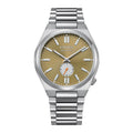 Citizen Tsuyosa Automatic Titanium Yellow Dial Silver Steel Strap Watch For Men - NK5010-51X