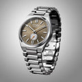 Citizen Tsuyosa Automatic Titanium Yellow Dial Silver Steel Strap Watch For Men - NK5010-51X