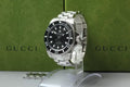 Gucci Dive Automatic Black Dial Silver Steel Strap Watch for Men - YA136353