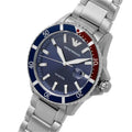 Emporio Armani Diver Quartz Blue Dial Silver Steel Strap Watch For Men - AR11339