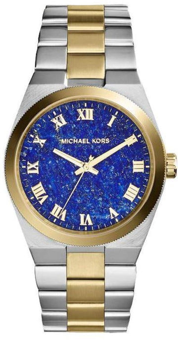 Michael Kors Channing Blue Dial Two Tone Steel Strap Watch For Women - MK5893