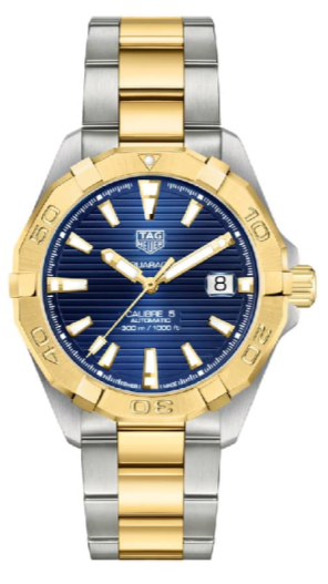 Tag Heuer Aquaracer Calibre 5 Blue Dial Two Tone Steel Strap Watch for Women - WBD2120.BB0930