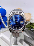 Rolex Datejust 41 Oyster Blue Dial Two Tone Oystersteel & White Gold Strap Watch for Men - M126334-0015