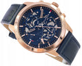 Tommy Hilfiger Henry Chronograph Quartz Blue Dial Blue Leather Strap Watch For Men - 1710475