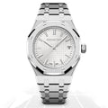 Audemars Piguet Royal Oak 50th Anniversary White Dial Silver Steel Strap Watch for Men - 15550ST.OO.1356ST.01